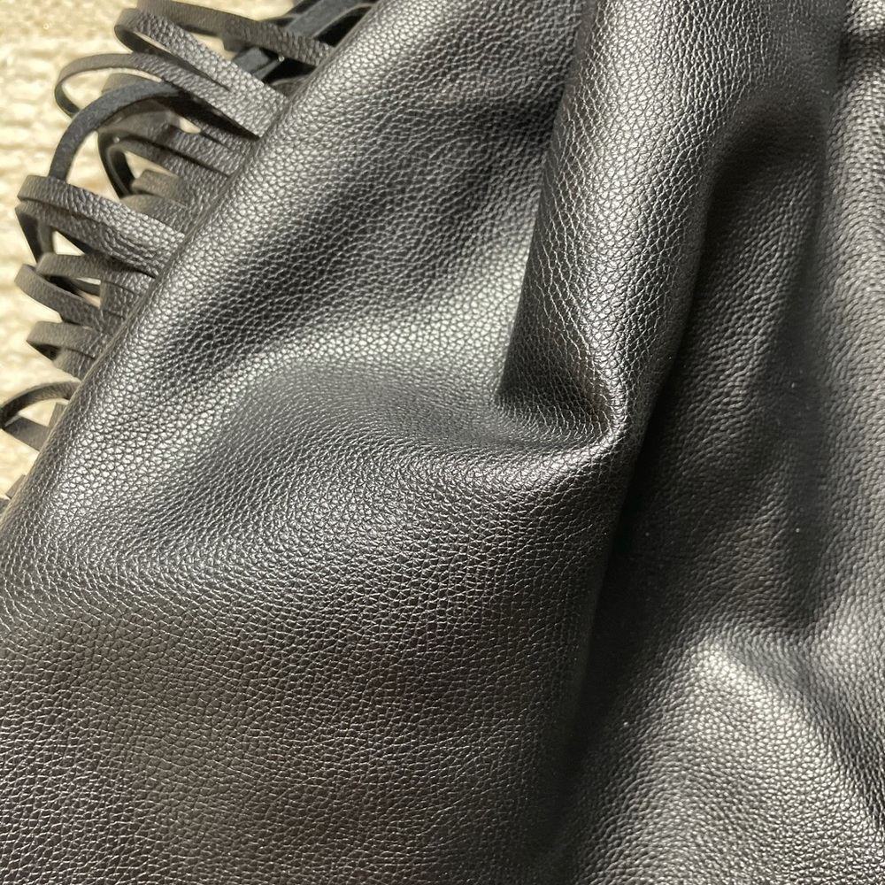 Victoria’s Secret Black Pleather Fringe Backpack - Picture 4 of 9